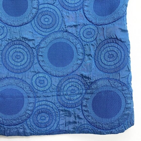 Erin Womens Shirt Jacket 1X Blue Textured Circle Button Front - Picture 4 of 10